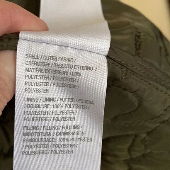 ISAAC MIZRAHI LIVE Green Camo Print Quilted Long Sleeve Zipper Front Jacket XS - Picture 13 of 13